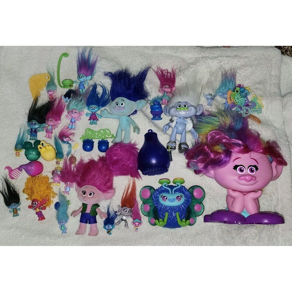 Large Trollz Lot Dolls and Other Pieces